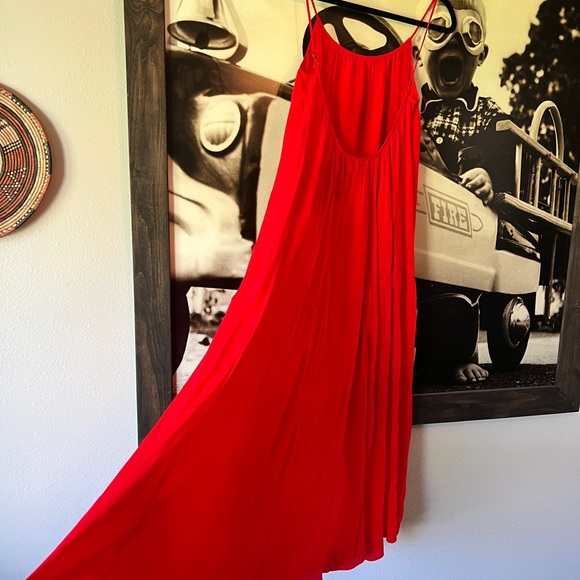 All Saints Amor low back maxi dress in Berry Red NWT size US 4 - Picture 6 of 13